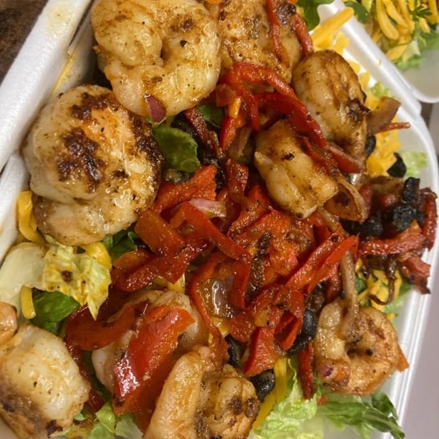 Fajita Shrimp Salad.