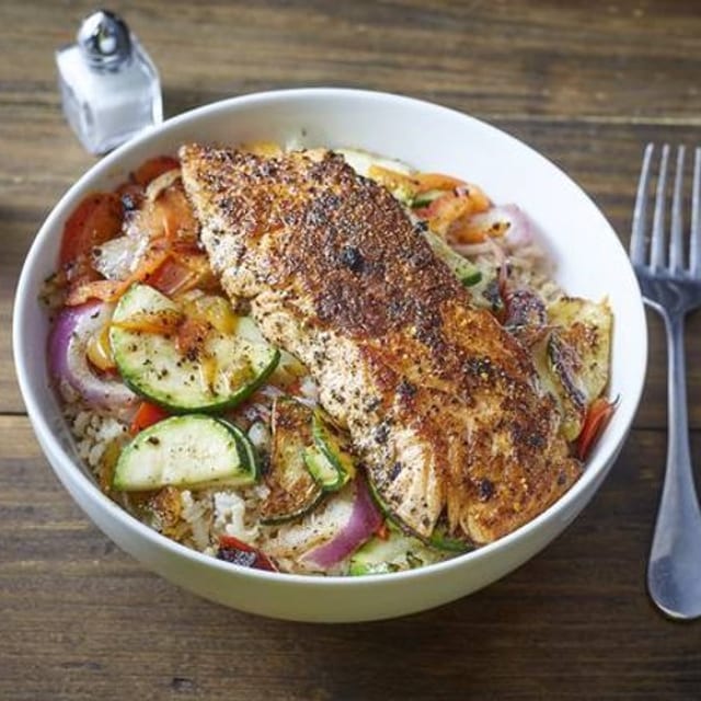 Salmon Rice Bowl.
